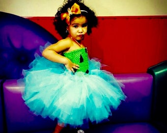 Pebbles Tutu Dress, Turquoise Tutu Dress, Blue Tutu Dress, Spring Tutu Dress