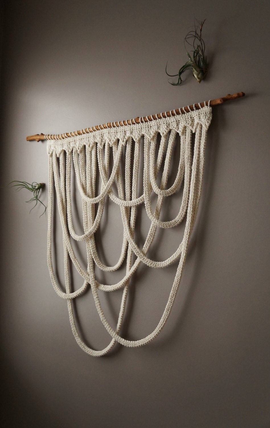 Modern Wall Hanging Woven Cotton Tapestry Handwoven Textile