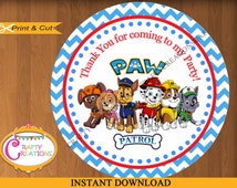 Unique paw patrol favor tag related items | Etsy