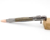 Hand turned pen, Gun Metal Bolt Action Pen featuring Woodland Camo Spectraply, gun themed pen, gift for gun enthusiast, hunting gift for him Hand turned pen, Gun Metal Bolt Action Pen featuring Woodland Camo Spectraply, gun themed pen, gift for gun enthusiast, hunting gift for him