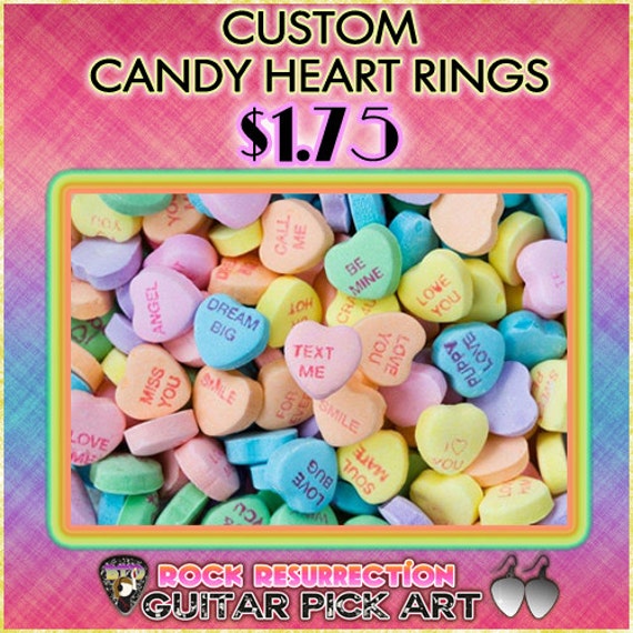 CUSTOM Candy Heart Rings