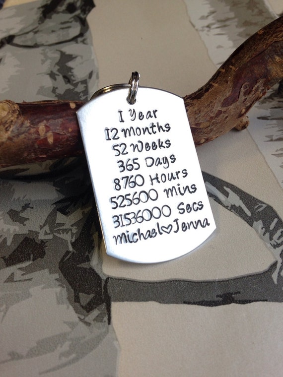 Year Anniversary GiftPersonalised Keyring1st Anniversary Gift ...