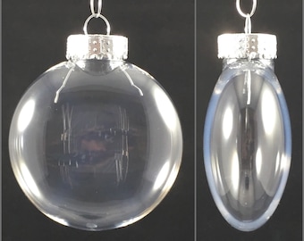 Sample of 1-80mm Clear Plastic Flat Disc Christmas Ornament