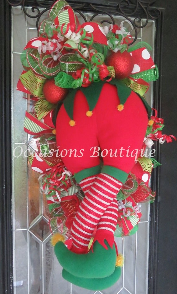 Whimsical Christmas Wreath Christmas Door Hanger Holiday