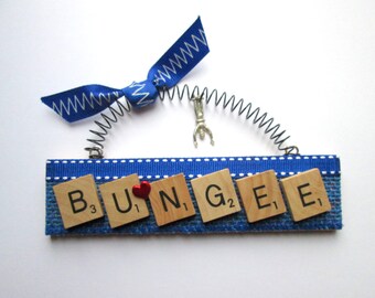 Bungee Jumping Scrabble Tile Ornament