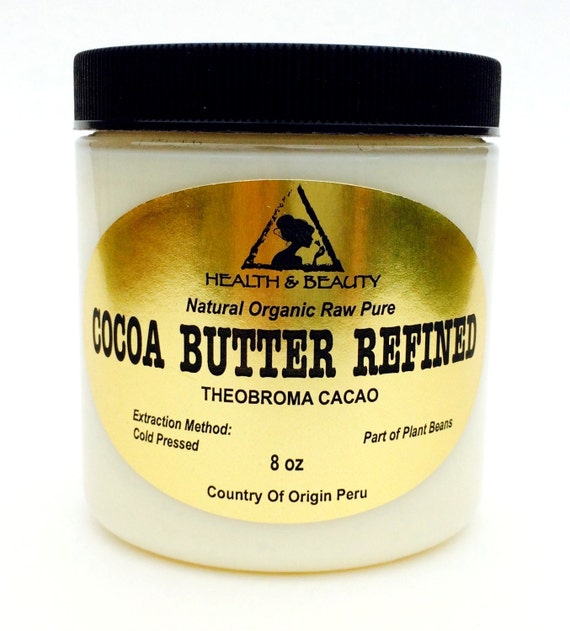 8 oz COCOA / CACAO BUTTER Ultra Refined Organic by HBOilsCenter