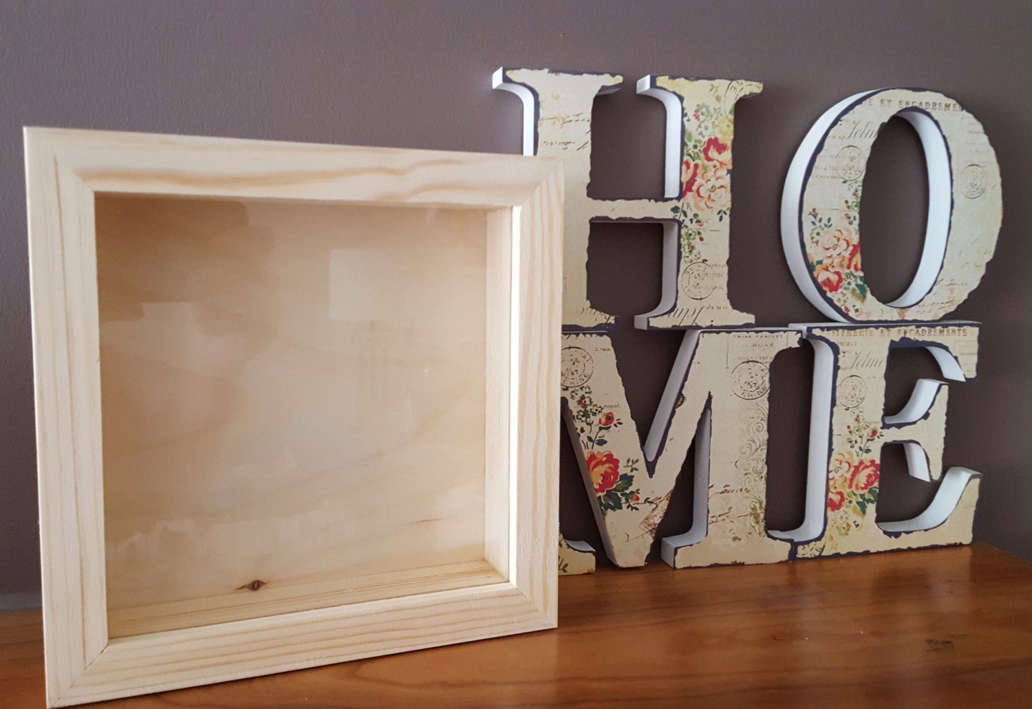 Shadow Box Frame square Natural Wood Shadow Box Shadow Box