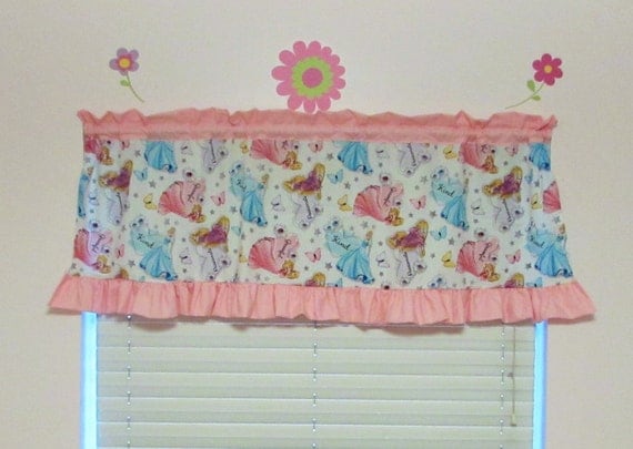 Princess curtains / ruffle / polka dot / valance