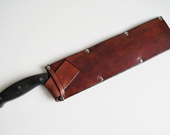 Leather Knife Cover Saya Knife Cover Handmade Natural Leather Knife Sheath Chefs Knife Cover Knife Case