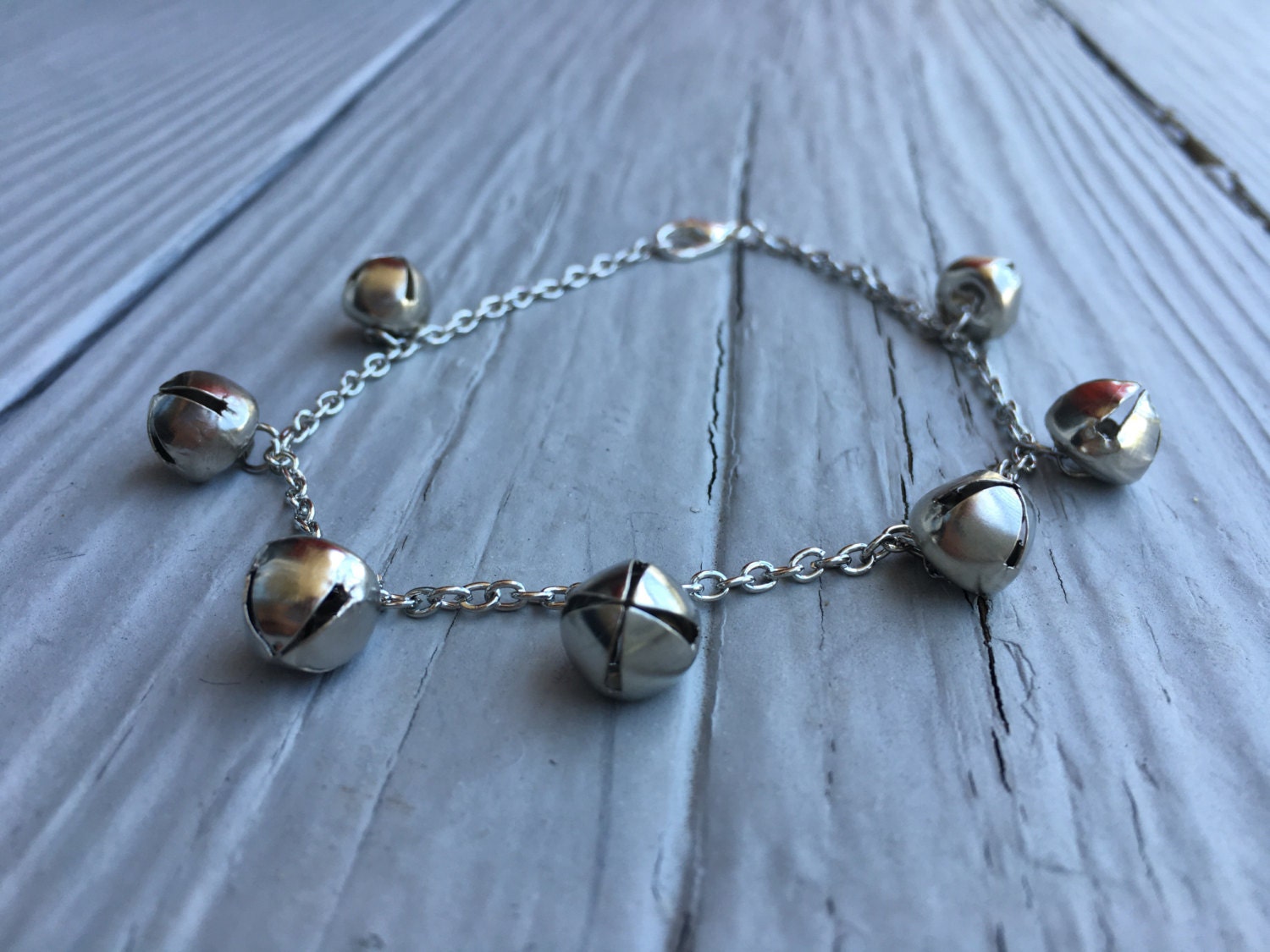 Silver Jingle Bell Ankle Bracelet Ankle Jewelry