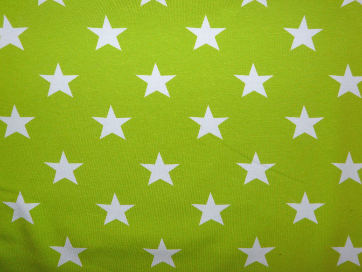 Fabric jersey fabric Lime green star print knit from