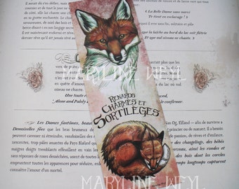 Bookmark Red Fox "foxes, charms and spells"
