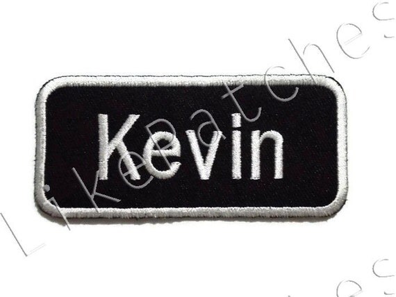 Kevin Name Tag Patch New Sew / Iron On Patch Embroidered