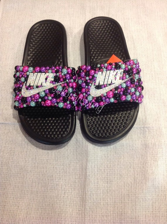 Bling nike slides nike shoes swarovski slides nike sandals