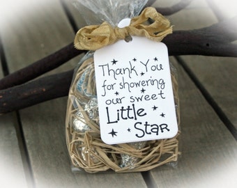 Twinkle Twinkle little star Baby Shower Favor | Twinkle Twinkle Little Star Shower | Baby Shower Favor | 25 DIY Kits/Ivory Tag/Ribbon
