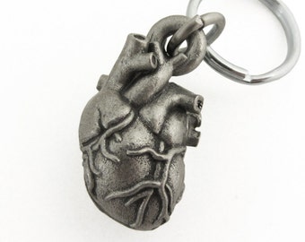 Anatomical Heart Keychain - Human Heart Locket, Human Heart Anatomy. Cardiology, Corazon,