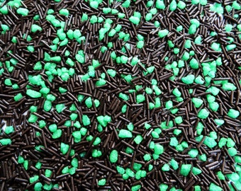 50g CHOCOLATE Sprinkles & MINT FLAVOUR Crunch cake topper, baking, ice-cream