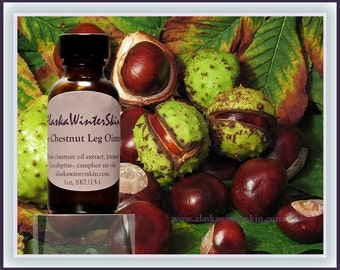 Horse Chestnut Leg Ointment with Eucalyptus, Camphor and Juniper Essential Oils, Leg Health, Varicose Veins, Restless Legs