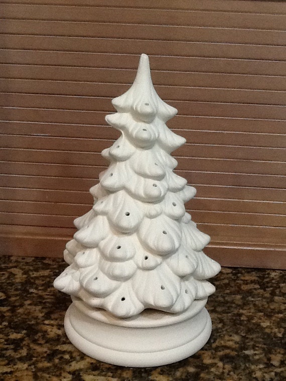 Ceramic bisque 12 Christmas Tree ready to paint