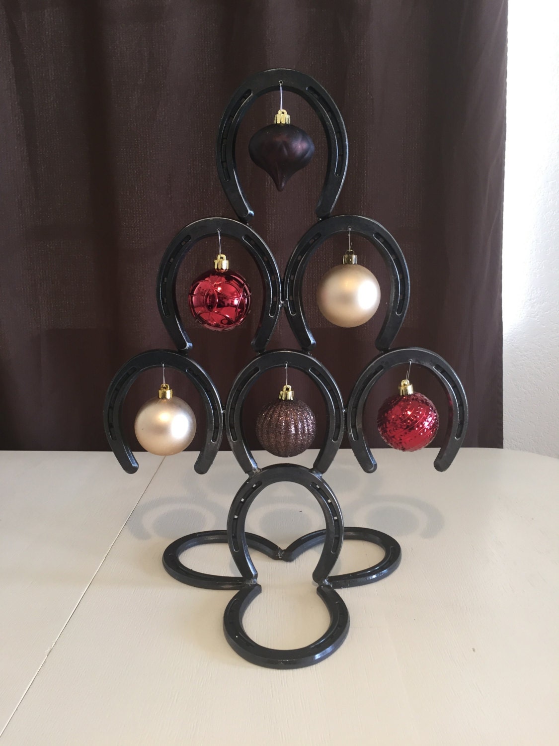 handmade horseshoe christmas tree small handmade horseshoe christmas tree small