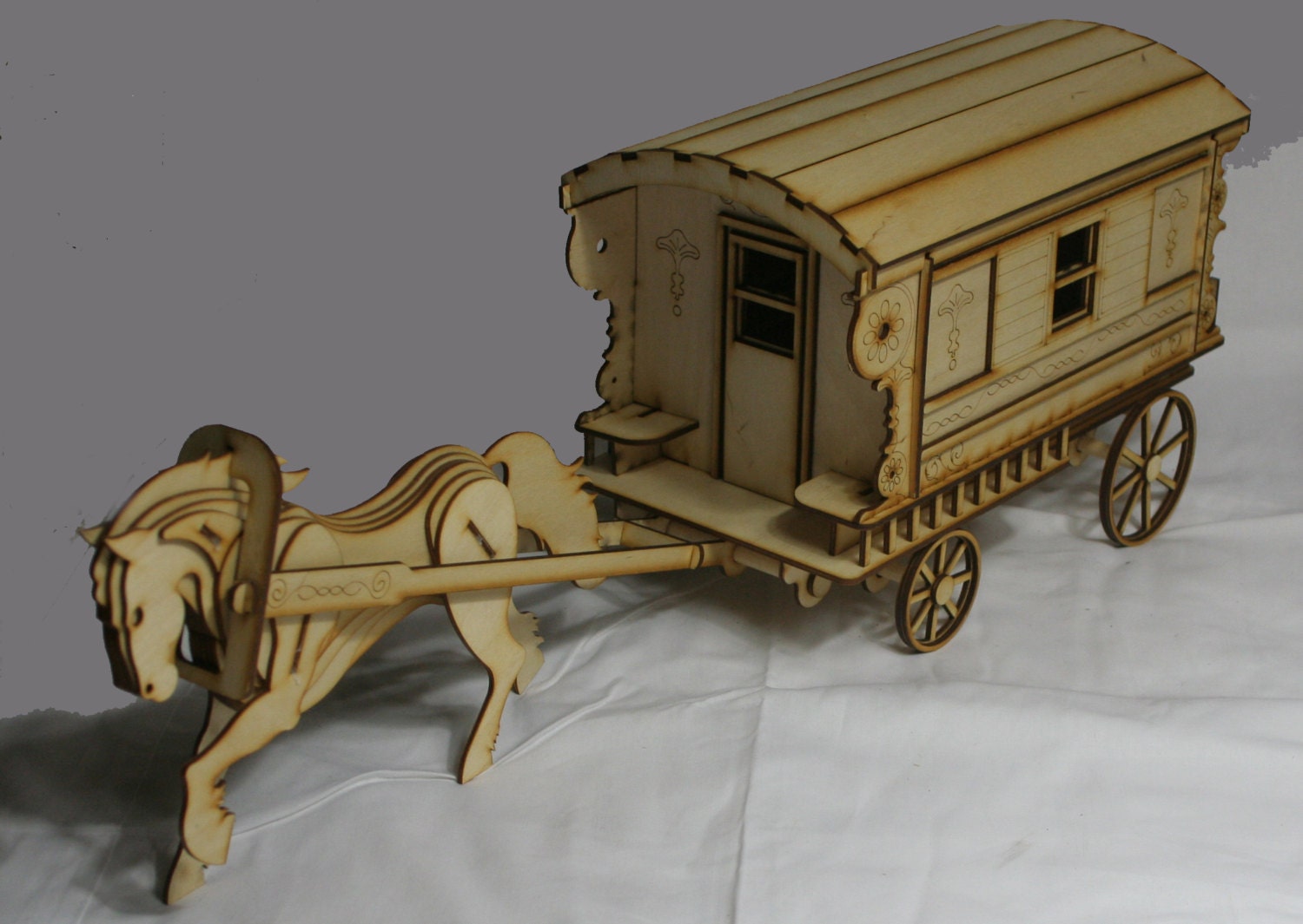 Laser cut Burton Gypsy Wagon Trailer caravan Kit