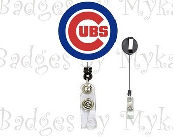 Retractable ID Badge Holder - Chicago Cubs