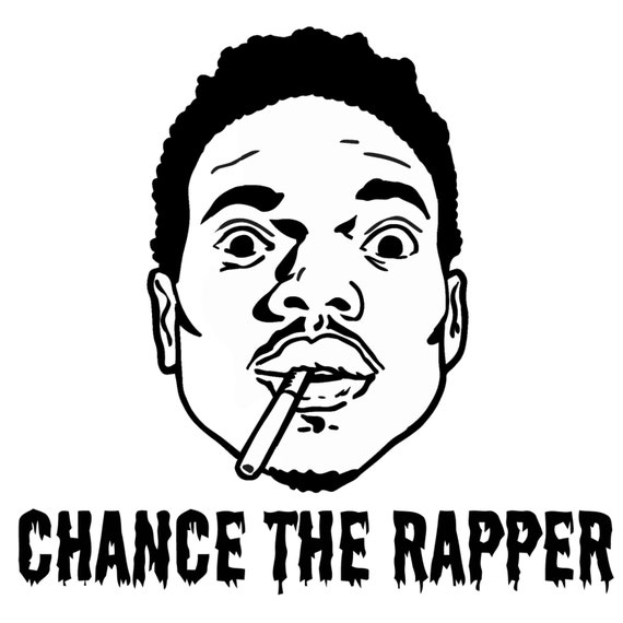 Download Chance the Rapper Gloss Black Vinyl Sticker Decal Laptop