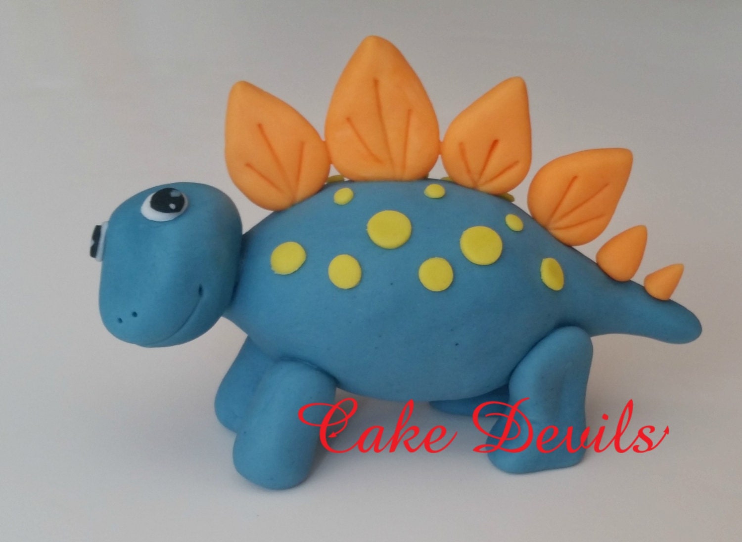 Fondant Dinosaur Cake Topper Standing up with Spikes handmade