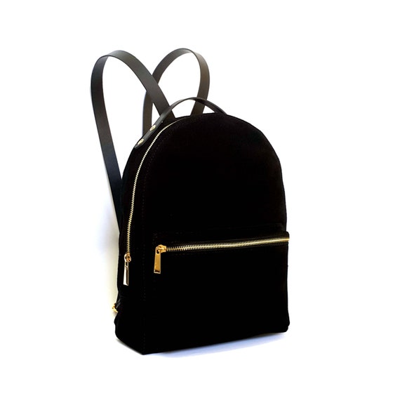 Leather backpack black bag leather rucksack backpack