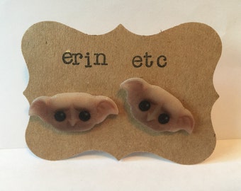 Handmade Plastic Fandom Earrings - Dobby the Elf
