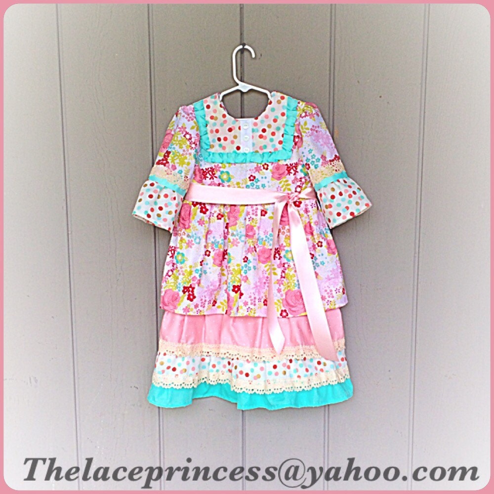 GIRLS MODEST DRESS floral summer dress