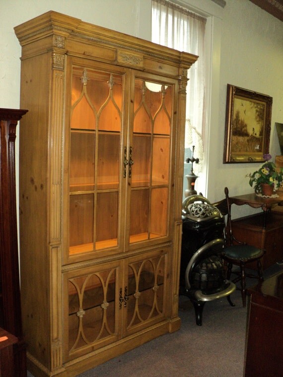 Pine China Display Hutch by Pennsylvania House