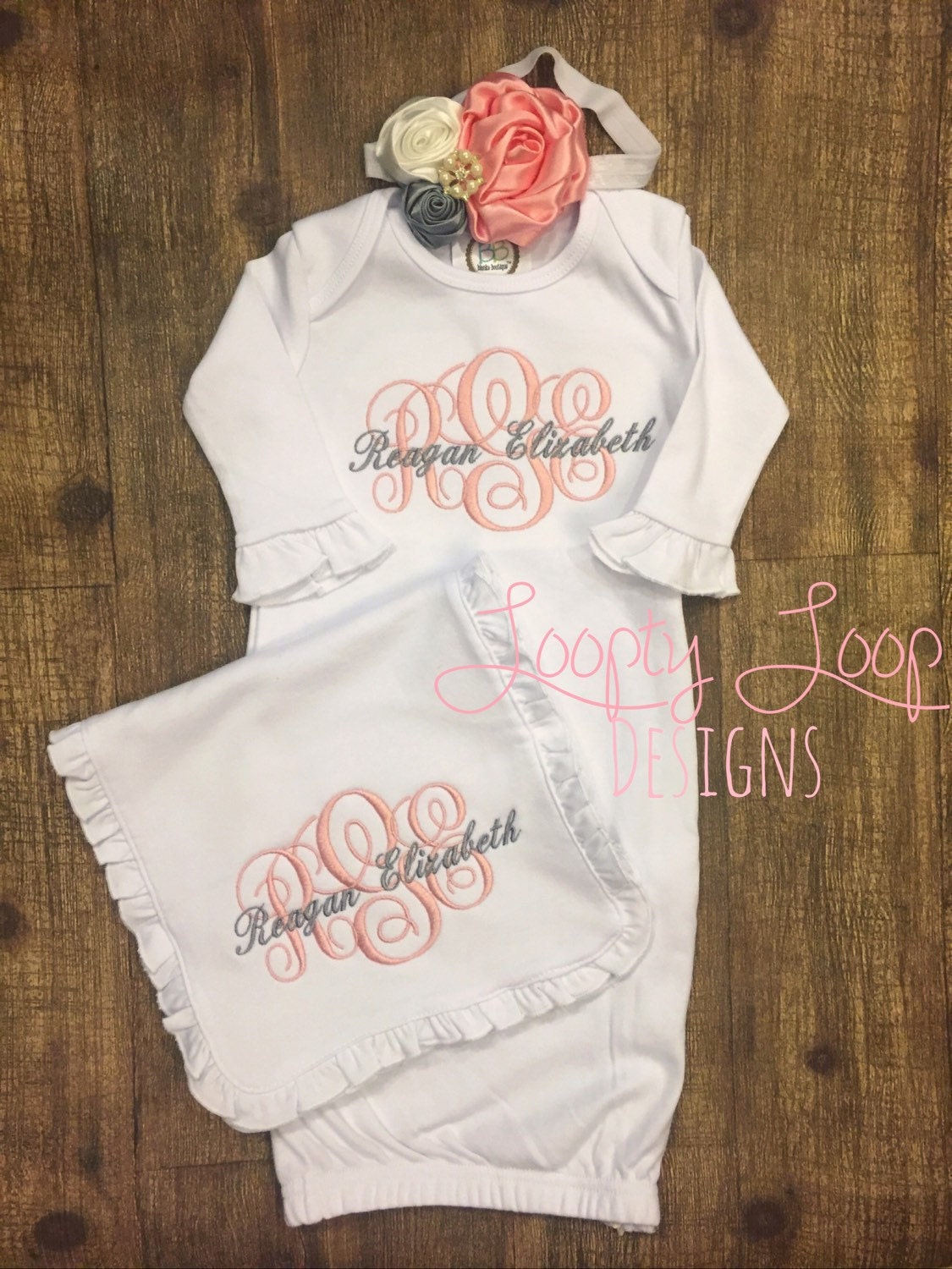 personalized gowns newborn
