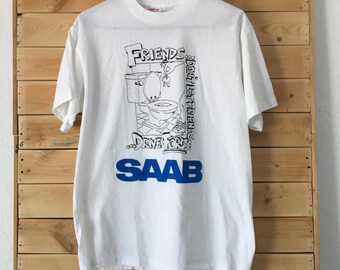 Vintage Saab Shirt // Vintage Car Shirt // Saab Lover Shirt