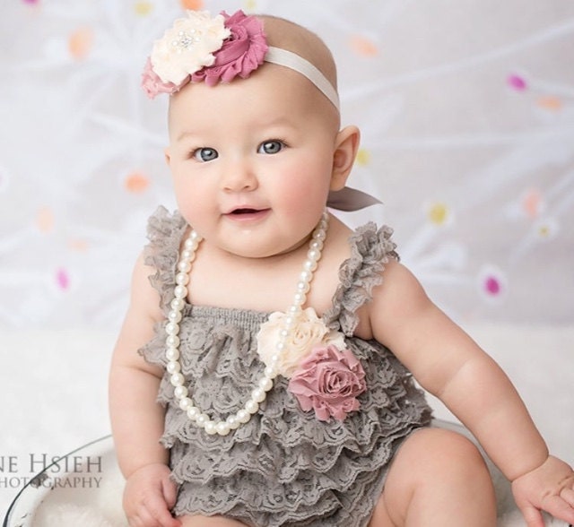 Girls first birthday outfit. Lace Romper Girls Lace Romper