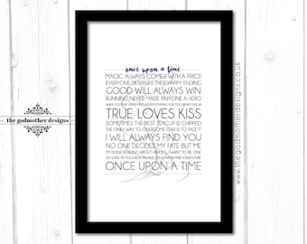 Once Upon a Time - TV Series - Typography - Quotes & Words - PRINT