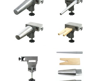 Bench Anvil Deluxe Kit- Round and Oval Bracelet Mandrels, Ring Mandrel,Bench Pin, and Steel Anvil - 13-135