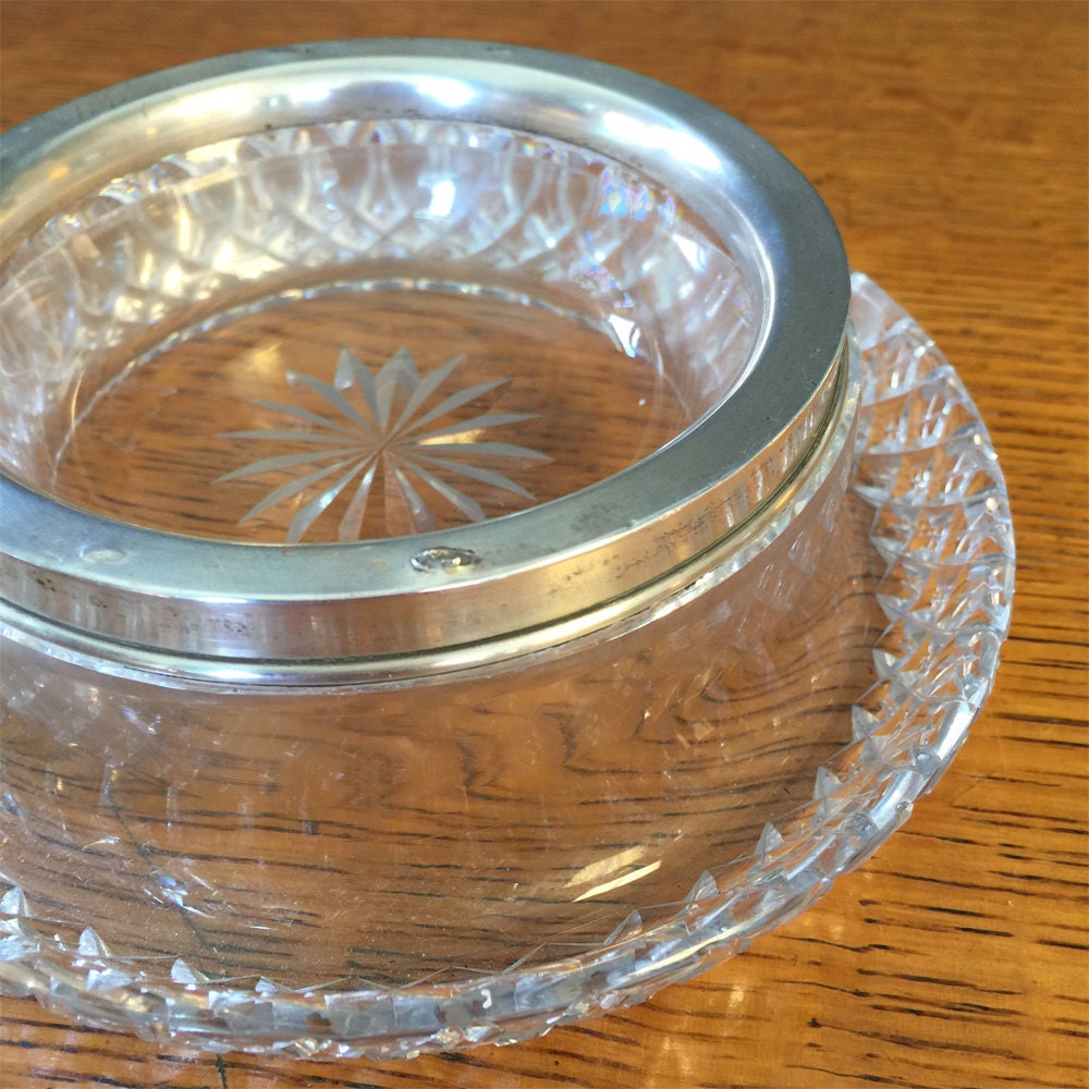 SALE Hawkes Sterling Silver Cut Glass Shrimp Cocktail Serving