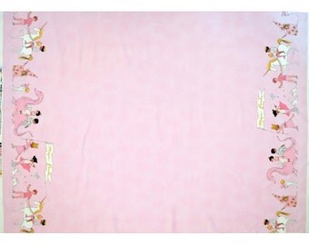 Magical Parade Metallic border print fabric from Sarah Jane Magic of Michael Miller fabrics by the yard, unicorn fabric, metallic princess