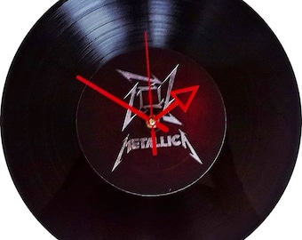 Metallica Vinyl Clock, Handmade Wall Clock, Wall decor clock, James Hetfield, Vintage wall clock, Modern wall clock, Heavy metal, LP, Decor