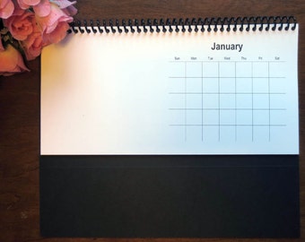 Blank 12 page Perpetual Desk Calendar 10"x5" DIY SHIPS FREE, Xmas, personalized gifts, stamp camps, scrapbooking, photography, free standing