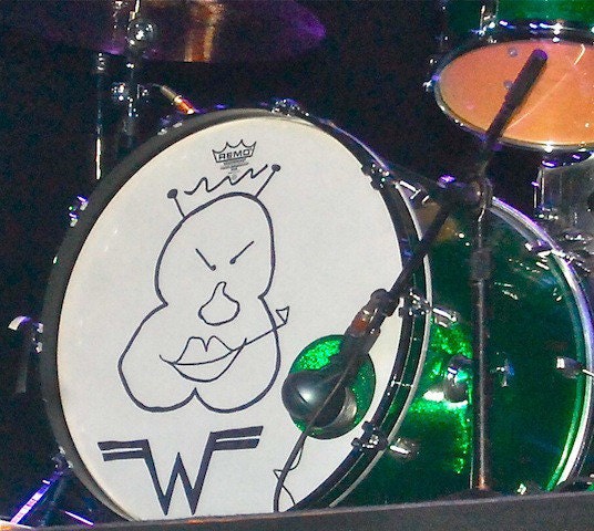 ON SALE New Weezer 2010 Tour Pat Wilson Bass Drum Head Art