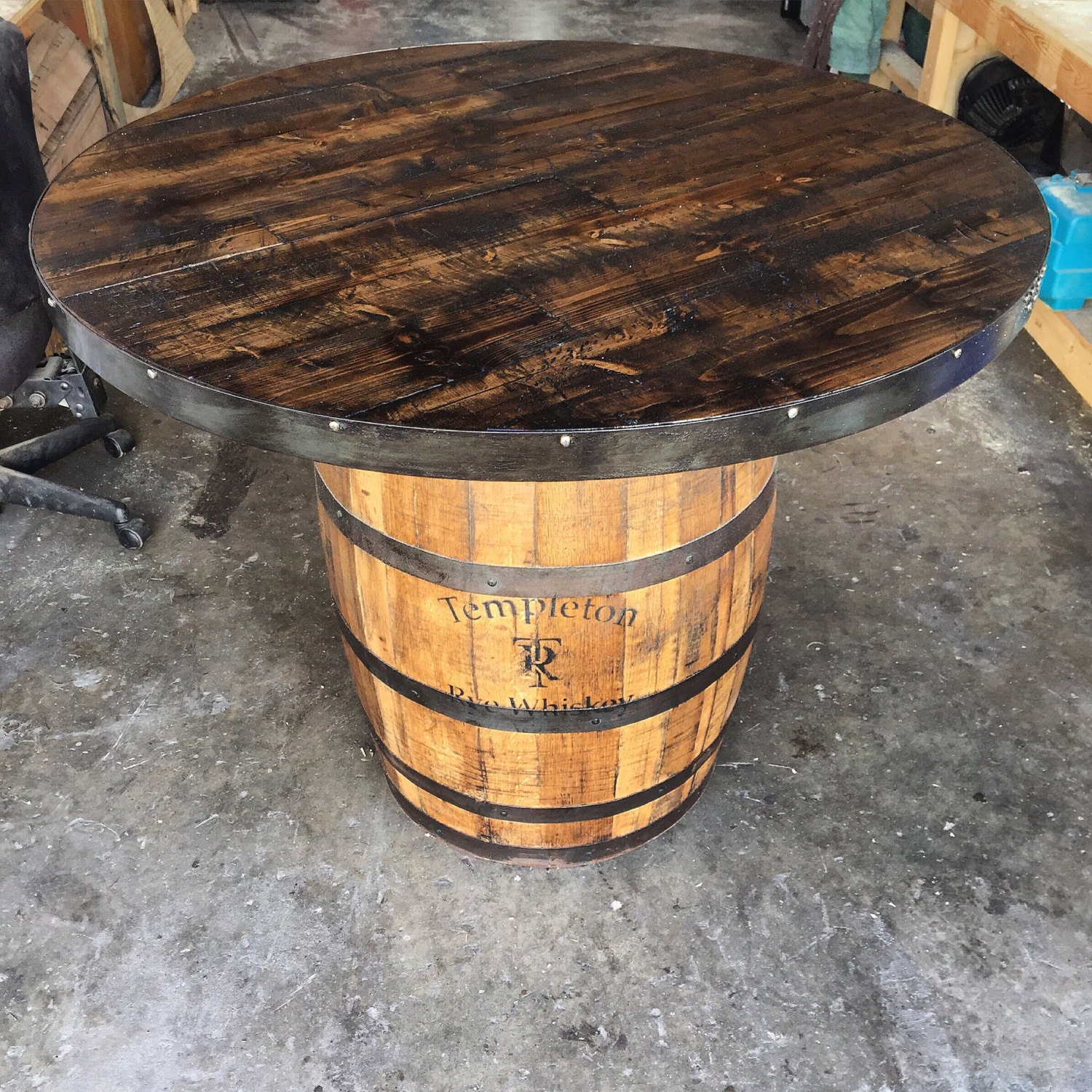 Rustic Barrel Table 4