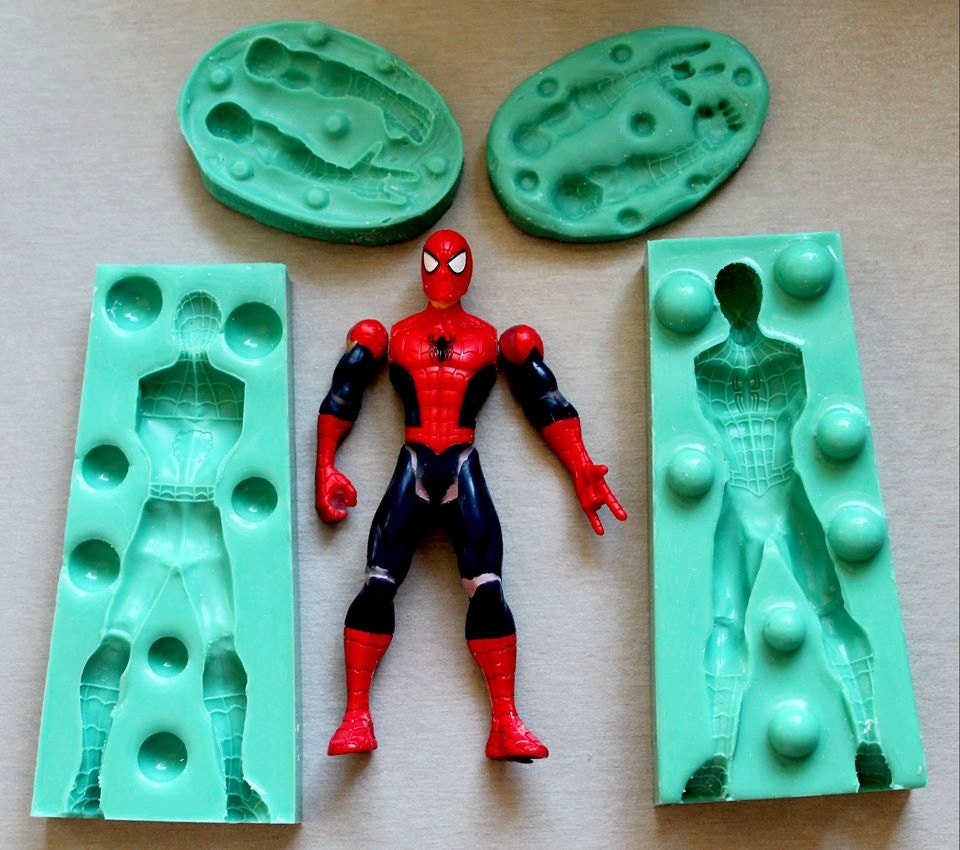 Silicone Mould 3D Spiderman Sugarcraft Cake Decorating Fondant