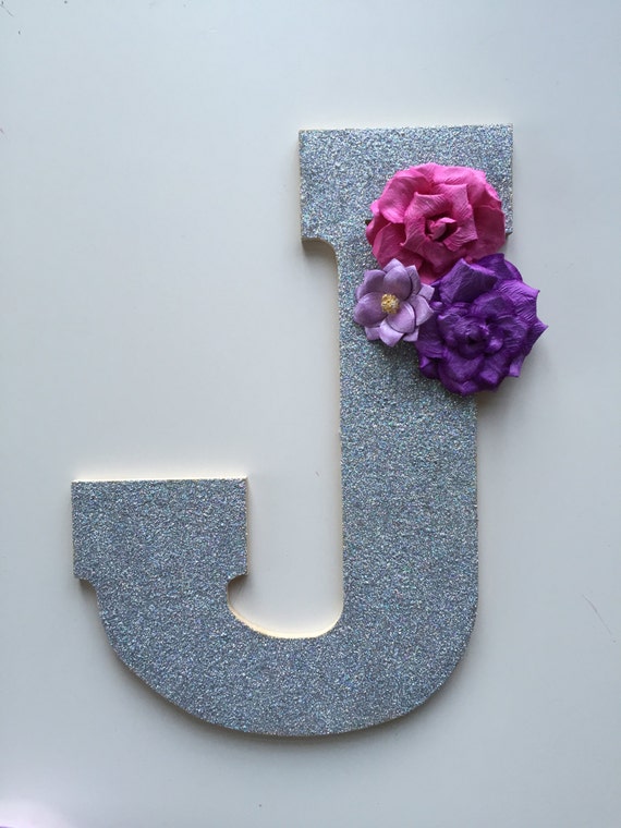 large glitter letters 105 silver glitter initials