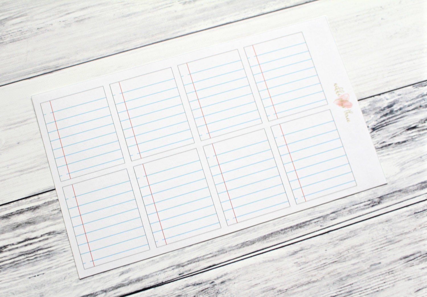 Lined Notebook Full Box Planner Stickers Matte or Glossy