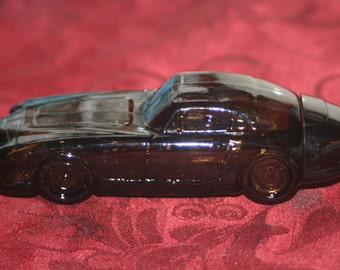 Vintage Brown Jaguar Car Bottle, Vintage Decanter Bottle