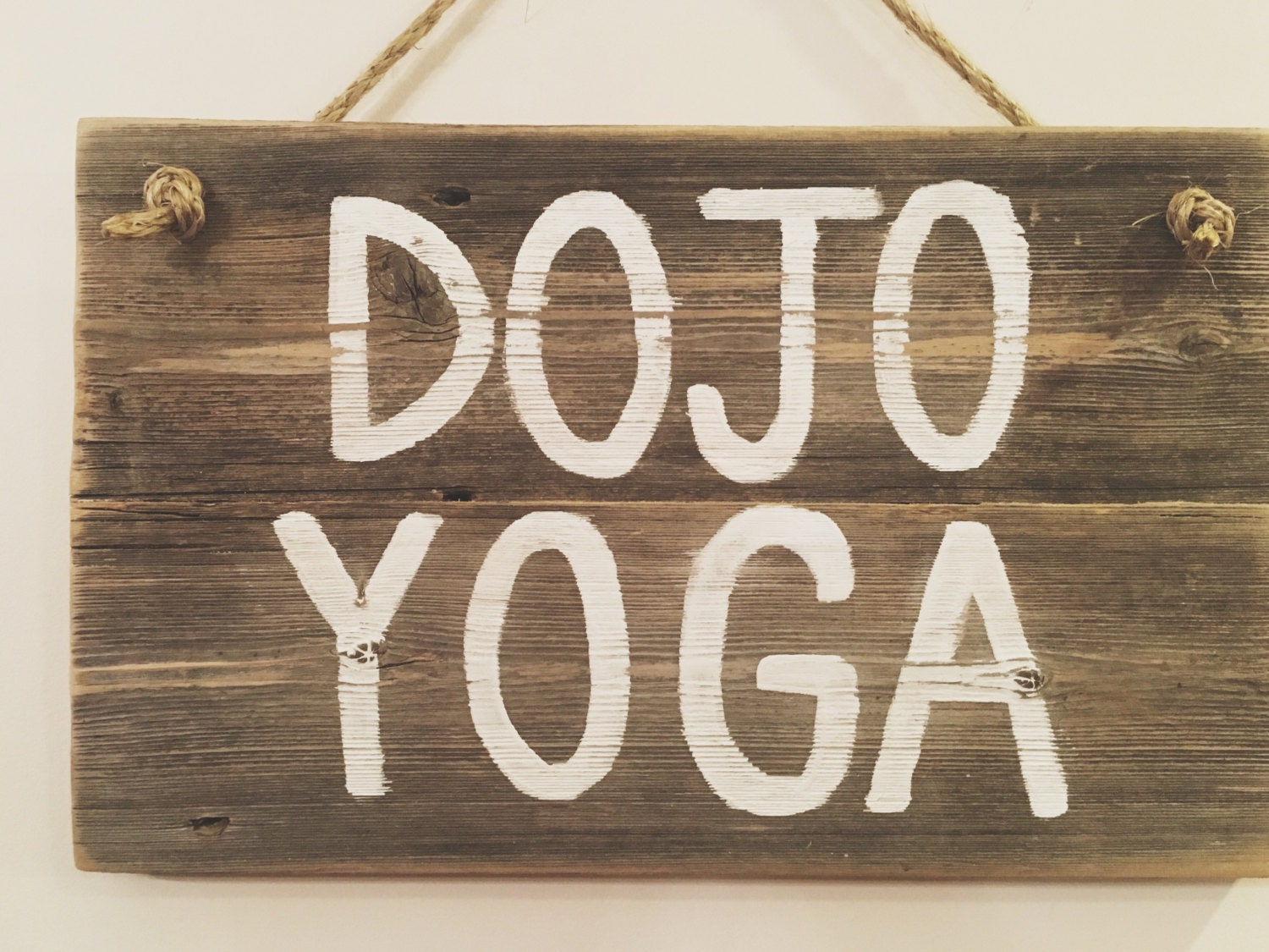 DOJO YOGA Sign by TheSaltyLabrador on Etsy