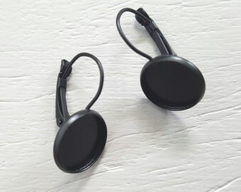 10pc Black 12mm French lever back Earrings