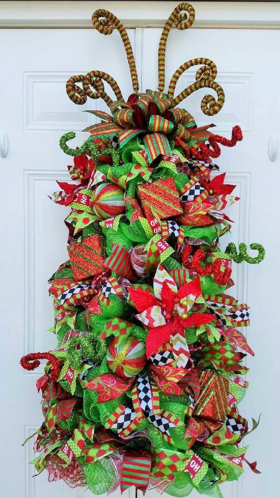 made to order christmas tree door decor mesh by made to order christmas tree door decor mesh by